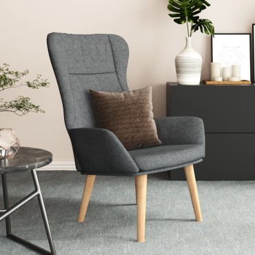 vidaXL Πολυθρόνα Relax Σκούρο Γκρι Υφασμάτινη 70x77x94cm 1 τεμ.