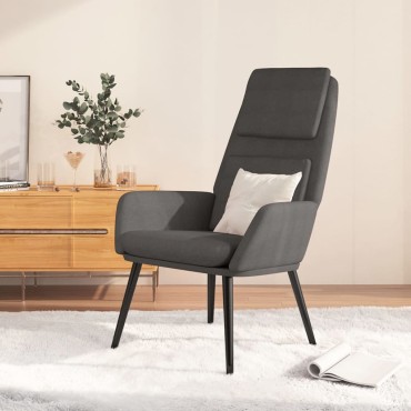 vidaXL Πολυθρόνα Relax Σκούρο Γκρι Υφασμάτινη 70x77x98cm 1 τεμ.