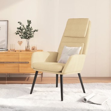 vidaXL Πολυθρόνα Relax Κρεμ Υφασμάτινη 70x77x98cm 1 τεμ.