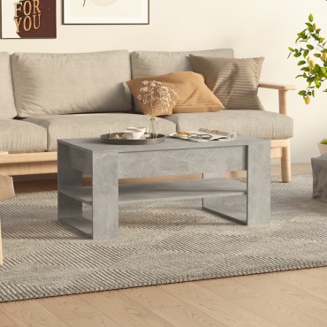 vidaXL Τραπεζάκι Σαλονιού Γκρι Σκυρ. 102x55x45cm Επεξεργασμένο Ξύλο 1 τεμ.