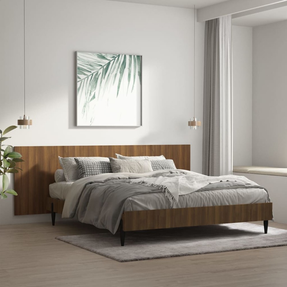 vidaXL Κεφαλάρι Κρεβατιού Καφέ Δρυς 240x1,5x80cm Επεξεργασμένο Ξύλο 1 τεμ.