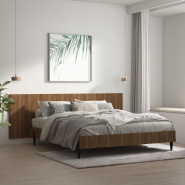 vidaXL Κεφαλάρι Κρεβατιού Καφέ Δρυς 240x1,5x80cm Επεξεργασμένο Ξύλο 1 τεμ.