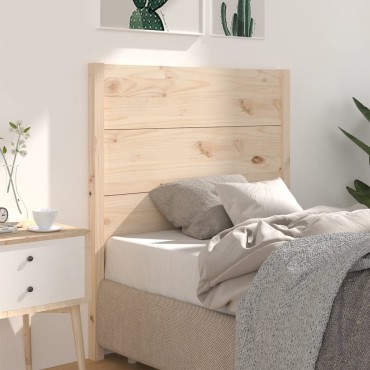 vidaXL Κεφαλάρι Κρεβατιού 81x4x100cm από Μασίφ Ξύλο Πεύκου 1 τεμ.