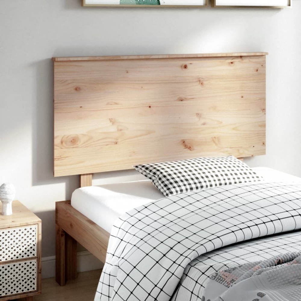 vidaXL Κεφαλάρι Κρεβατιού 124x6x82,5cm από Μασίφ Ξύλο Πεύκου 1 τεμ.