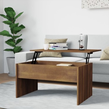 vidaXL Τραπεζάκι Σαλονιού Καφέ Δρυς 80x50,5x41,5cm από Επεξεργ. Ξύλο 1 τεμ.