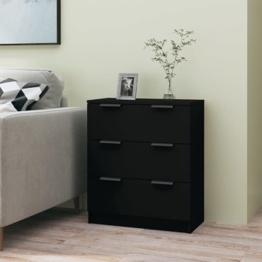 vidaXL Ντουλάπι Μαύρο 60x30x70cm από Επεξεργασμένο Ξύλο 1 τεμ.