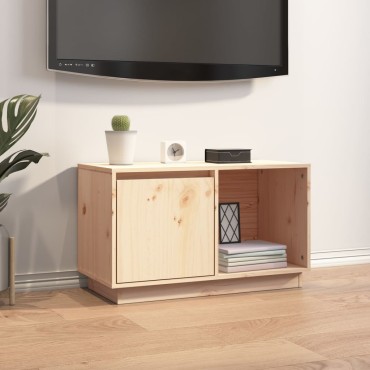 vidaXL Έπιπλο Τηλεόρασης 74x35x44cm από Μασίφ Ξύλο Πεύκου