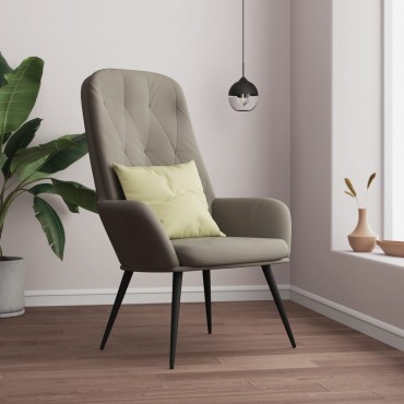 vidaXL Πολυθρόνα Relax Ανοιχτό Γκρι Βελούδινη 70x77x98cm 1 τεμ.