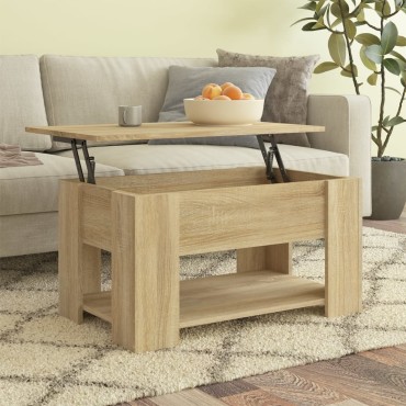 vidaXL Τραπεζάκι Σαλονιού Sonoma Δρυς 79x49x41cm Επεξεργασμένο Ξύλο 1 τεμ.