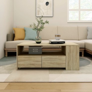 vidaXL Τραπεζάκι Σαλονιού Sonoma Δρυς 102x55x42cm Επεξεργασμένο Ξύλο 1 τεμ.