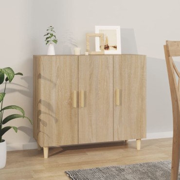 vidaXL Ντουλάπι Sonoma δρυς 90x34x80cm Επεξεργασμένο Ξύλο 1 τεμ.