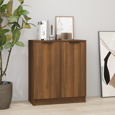 vidaXL Μπουφές Καφέ Δρυς 60x30x70cm από Επεξεργασμένο Ξύλο 1 τεμ.