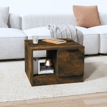 vidaXL Τραπεζάκι Σαλονιού Καπνιστή Δρυς 50x50x36cm Επεξεργασμένο Ξύλο 1 τεμ.