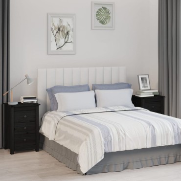 vidaXL Κομοδίνα 2 τεμ. Μαύρα 40x35x61,5cm από Μασίφ Ξύλο Πεύκου