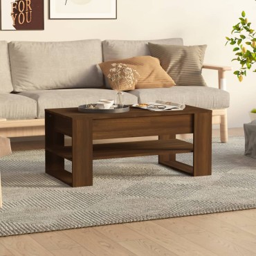 vidaXL Τραπεζάκι Σαλονιού Καφέ Δρυς 102x55x45cm Επεξεργασμένο Ξύλο 1 τεμ.