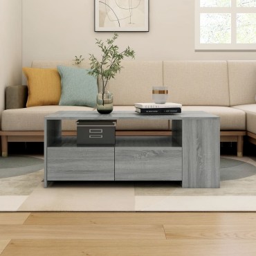 vidaXL Τραπεζάκι Σαλονιού Γκρι Sonoma 102x55x42cm Επεξεργασμένο Ξύλο 1 τεμ.