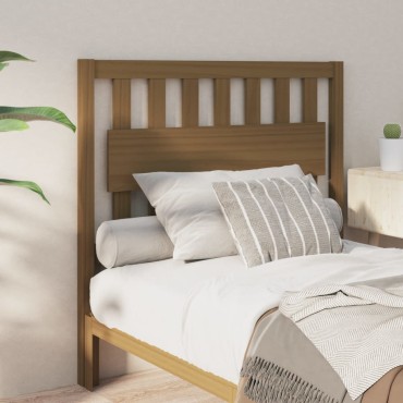 vidaXL Κεφαλάρι Κρεβατιού Μελί 105,5x4x100cm Μασίφ Ξύλο Πεύκου 1 τεμ.