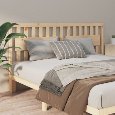 vidaXL Κεφαλάρι Κρεβατιού 145,5x4x100cm από Μασίφ Ξύλο Πεύκου 1 τεμ.
