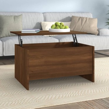 vidaXL Τραπεζάκι Σαλονιού Καφέ Δρυς 80x55,5x41,5cm από Επεξεργ. Ξύλο 1 τεμ.