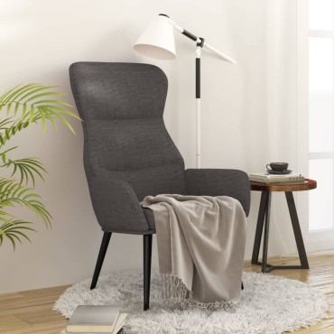 vidaXL Πολυθρόνα Relax Σκούρο Γκρι Υφασμάτινη 70x77x94cm 1 τεμ.