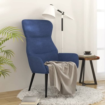 vidaXL Πολυθρόνα Relax Μπλε Υφασμάτινη 70x77x94cm 1 τεμ.