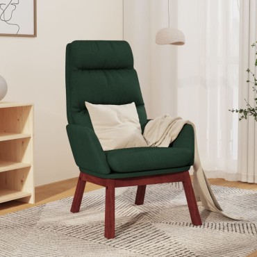 vidaXL Πολυθρόνα Relax Σκούρο Πράσινο Υφασμάτινη 70x77x98cm 1 τεμ.