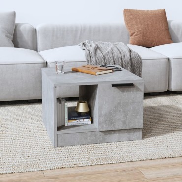 vidaXL Τραπεζάκι Σαλονιού Γκρι Σκυρ. 50x50x36cm Επεξεργασμένο Ξύλο 1 τεμ.