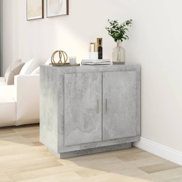 vidaXL Ντουλάπι Γκρι Σκυροδέματος 80x40x75cm Επεξεργασμένο Ξύλο 1 τεμ.