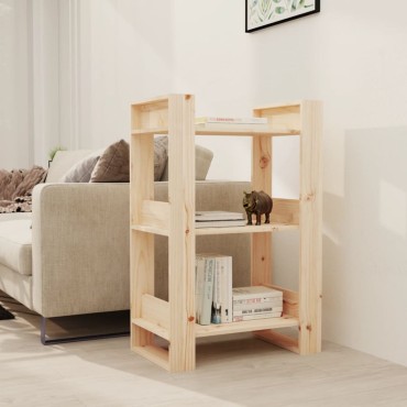 vidaXL Βιβλιοθήκη / Διαχωριστικό Χώρου 60x35x91cm Μασίφ Ξύλο Πεύκου 1 τεμ.