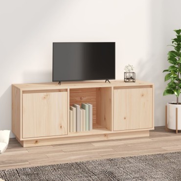 vidaXL Έπιπλο Τηλεόρασης 110,5x35x44cm από Μασίφ Ξύλο Πεύκου