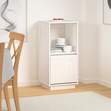 vidaXL Ντουλάπι Λευκό 38x35x80cm από Μασίφ Ξύλο Πεύκου 1 τεμ.