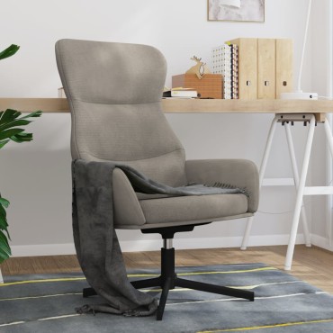 vidaXL Πολυθρόνα Relax Ανοιχτό Γκρι Βελούδινη 70x77x94cm 1 τεμ.