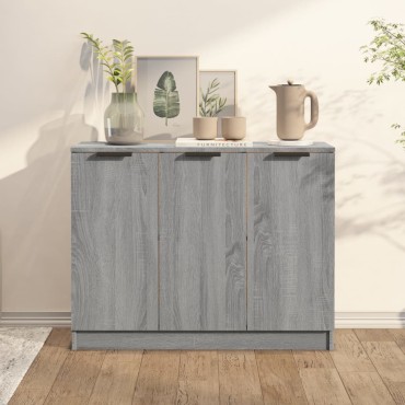 vidaXL Ντουλάπι Γκρι Sonoma 90,5x30x70cm από Επεξεργασμένο Ξύλο 1 τεμ.