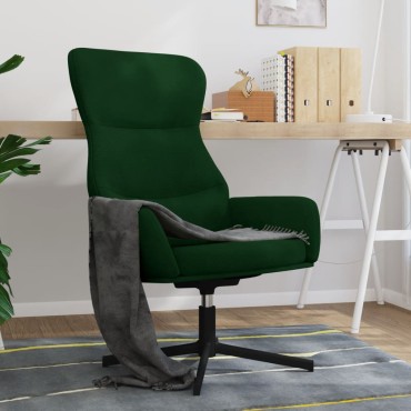 vidaXL Πολυθρόνα Relax Σκούρο Πράσινο Βελούδινη 70x77x94cm 1 τεμ.