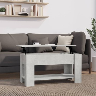 vidaXL Τραπεζάκι Σαλονιού Γκρι Σκυρ. 101x49x52cm Επεξεργασμένο Ξύλο 1 τεμ.
