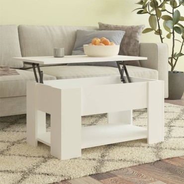 vidaXL Τραπεζάκι Σαλονιού Λευκό 79x49x41cm Επεξεργασμένο Ξύλο 1 τεμ.