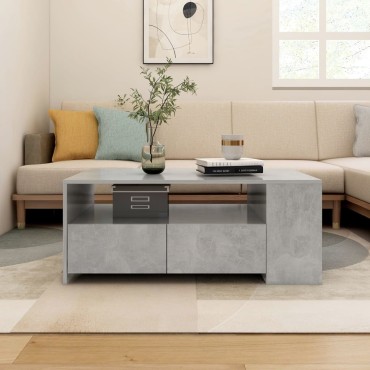 vidaXL Τραπεζάκι Σαλονιού Γκρι Σκυρ. 102x55x42cm Επεξεργασμένο Ξύλο 1 τεμ.