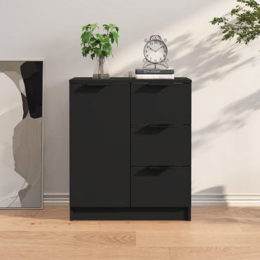 vidaXL Ντουλάπι Μαύρο 60x30x70cm από Επεξεργασμένο Ξύλο 1 τεμ.