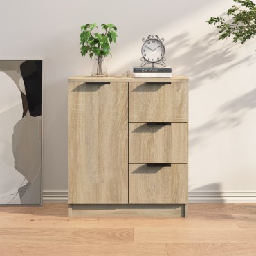 vidaXL Συρταριέρα Sonoma Δρυς 60x30x70cm από Επεξεργασμένο Ξύλο 1 τεμ.