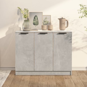 vidaXL Ντουλάπι Γκρι Σκυροδέματος 90,5x30x70cm Επεξεργασμένο Ξύλο 1 τεμ.