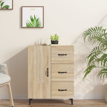 vidaXL Ντουλάπι Sonoma Δρυς 69,5x34x90cm από Επεξεργασμένο Ξύλο 1 τεμ.