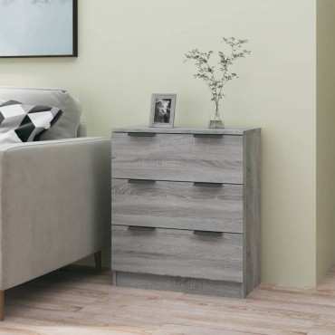 vidaXL Ντουλάπι Γκρι Sonoma 60x30x70cm από Επεξεργασμένο Ξύλο 1 τεμ.