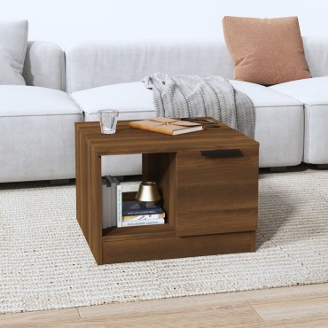 vidaXL Τραπεζάκι Σαλονιού Καφέ Δρυς 50x50x36cm Επεξεργασμένο Ξύλο 1 τεμ.