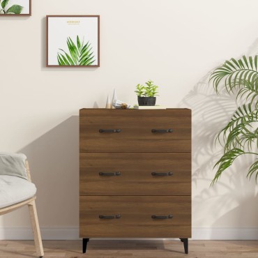 vidaXL Ντουλάπι Καφέ Δρυς 69,5x34x90cm Επεξεργασμένο Ξύλο 1 τεμ.