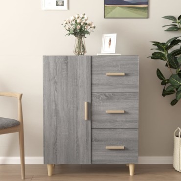 vidaXL Ντουλάπι Γκρι Sonoma 69,5x34x90cm από Επεξεργασμένο Ξύλο 1 τεμ.