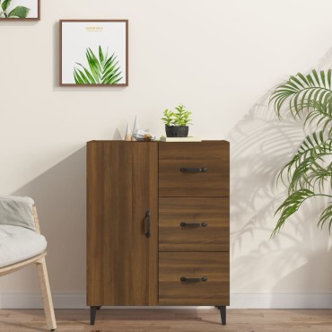 vidaXL Ντουλάπι Καφέ Δρυς 69,5x34x90cm Επεξεργασμένο Ξύλο 1 τεμ.