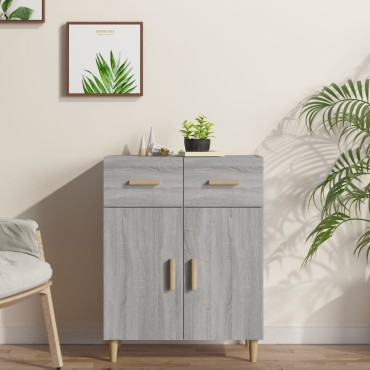 vidaXL Ντουλάπι Γκρι Sonoma 69,5x34x89cm από Επεξεργασμένο Ξύλο 1 τεμ.