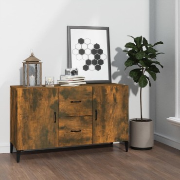 vidaXL Μπουφές Καπνιστή Δρυς 100x36x60cm Επεξεργασμένο Ξύλο 1 τεμ.