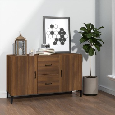 vidaXL Μπουφές Καφέ Δρυς 100x36x60cm Επεξεργασμένο Ξύλο 1 τεμ.