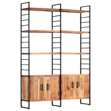 vidaXL Βιβλιοθήκη με 4 Επίπεδα 124x30x180cm Μασίφ Ξύλο Ακακίας 1 τεμ.